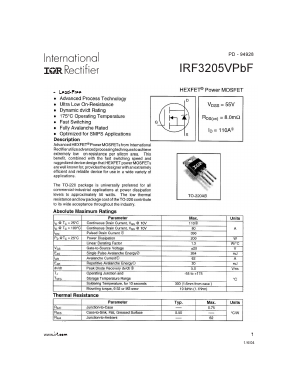 IRF3205VPBF Datasheet PDF International Rectifier