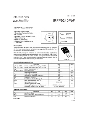 IRFP9240PBF Datasheet PDF International Rectifier