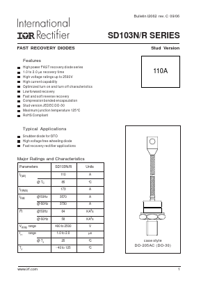 SD103N08S15MC Datasheet PDF International Rectifier