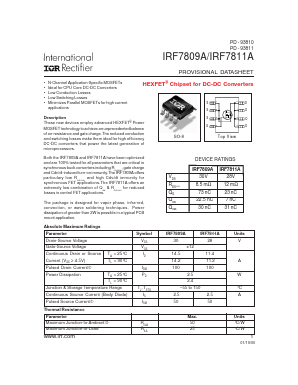IRF7809A Datasheet PDF International Rectifier
