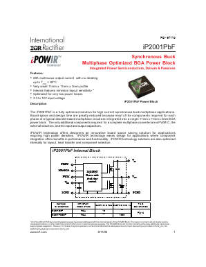 IP2001PBF Datasheet PDF International Rectifier