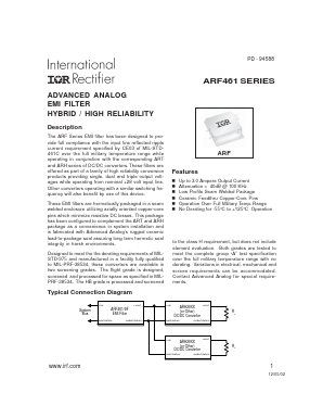 ARF461 Datasheet PDF International Rectifier