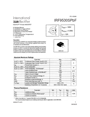 IRF9530SPBF Datasheet PDF International Rectifier