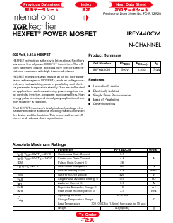 IRFY440CM Datasheet PDF International Rectifier