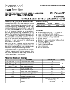 IRHF7310SE Datasheet PDF International Rectifier