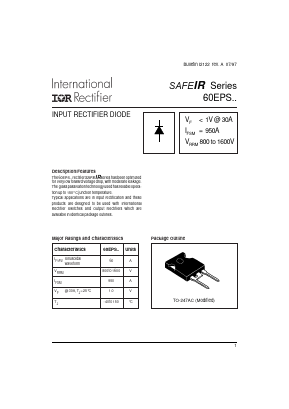 60EPS16 Datasheet PDF International Rectifier