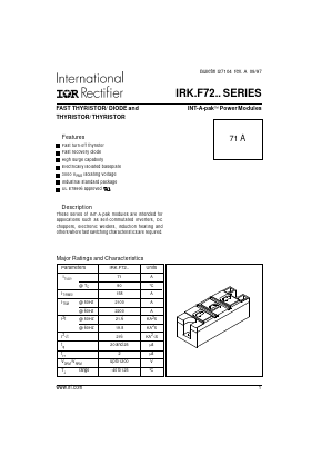 IRKTF72-12HJ Datasheet PDF International Rectifier