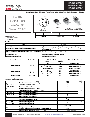 IRGS4610DPBF Datasheet PDF International Rectifier