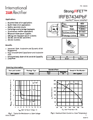 IRFB7434PBF Datasheet PDF International Rectifier