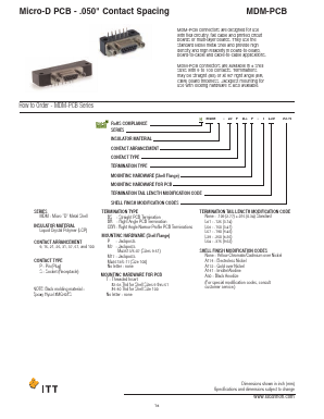 MDM-9SBSP-L56 Datasheet PDF ITT Cannon 