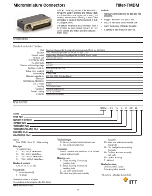 TMDM-C437PH001M2 Datasheet PDF ITT Cannon 