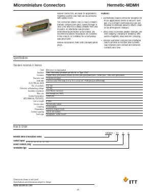 MDMH-9S Datasheet PDF ITT Cannon 