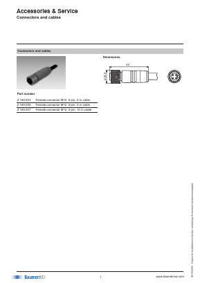 Z180.003 Datasheet PDF Baumer IVO GmbH & Co. KG