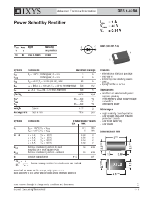 DSS1-40BA Datasheet PDF IXYS CORPORATION