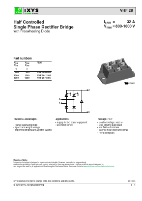 VHF28-12IO5 Datasheet PDF IXYS CORPORATION