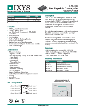 LAA110PLTR Datasheet PDF IXYS CORPORATION