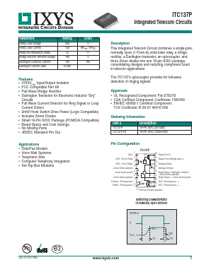 ITC137P Datasheet PDF IXYS CORPORATION