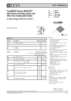 40N60SCD1 Datasheet PDF IXYS CORPORATION