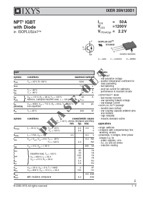 IXER35N120D1 Datasheet PDF IXYS CORPORATION