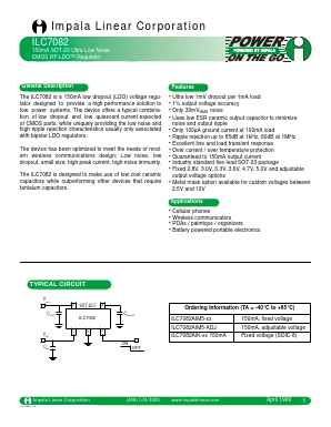ILC7082 Datasheet PDF Impala Linear Corporation