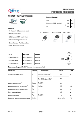 4N0806 Datasheet PDF Infineon Technologies