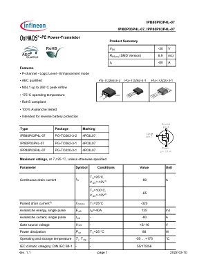 4P03L07 Datasheet PDF Infineon Technologies