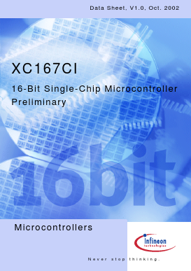 SAB-XC167CI-16F20F Datasheet PDF Infineon Technologies