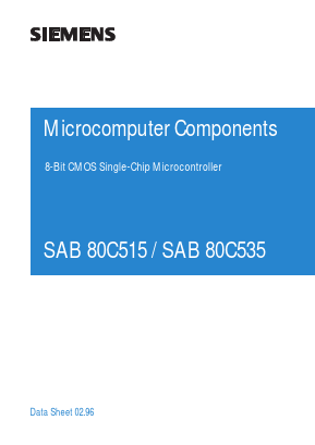 SAB80C515 Datasheet PDF Infineon Technologies