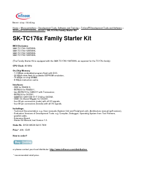 SAK-TC1764-128F80HL Datasheet PDF Infineon Technologies