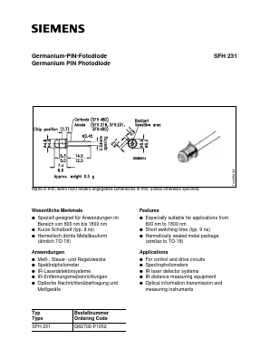 SFH231 Datasheet PDF Infineon Technologies