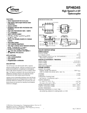SFH6345 Datasheet PDF Infineon Technologies
