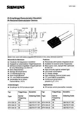SFH506-38 Datasheet PDF Infineon Technologies