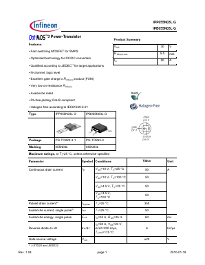 IPB055N03LG Datasheet PDF Infineon Technologies