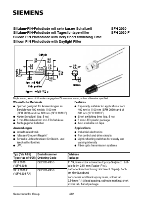 SFH2030 Datasheet PDF Infineon Technologies