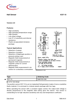 KSY10 Datasheet PDF Infineon Technologies