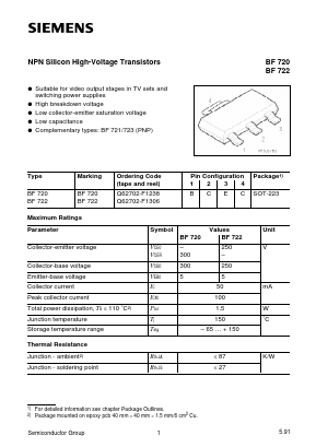 BF720 Datasheet PDF Infineon Technologies