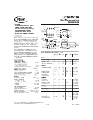 MCT6 Datasheet PDF Infineon Technologies