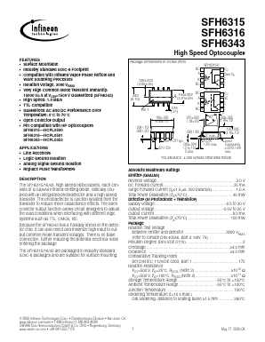 SFH6343 Datasheet PDF Infineon Technologies