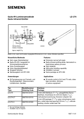 LD274-3 Datasheet PDF Infineon Technologies