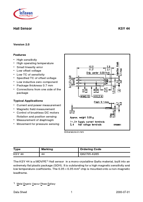 KSY44 Datasheet PDF Infineon Technologies