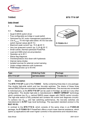 BTS7710GP Datasheet PDF Infineon Technologies