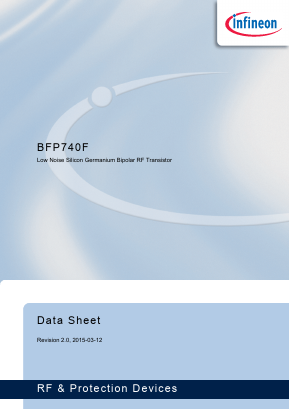 BFP740F Datasheet PDF Infineon Technologies