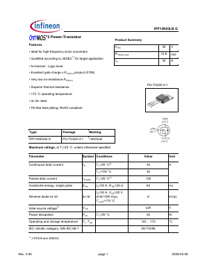 13N03LB Datasheet PDF Infineon Technologies
