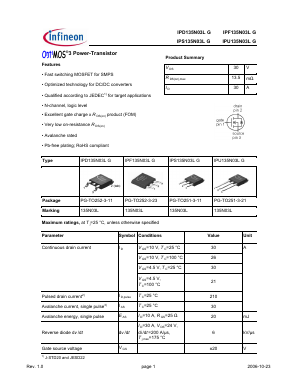 135N03L Datasheet PDF Infineon Technologies