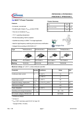 80CN10N Datasheet PDF Infineon Technologies