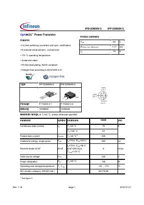 120N06N Datasheet PDF Infineon Technologies