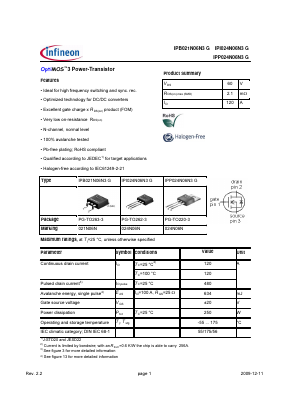 024N06N Datasheet PDF Infineon Technologies