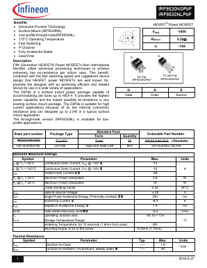 IRF9530NSTRLPBF Datasheet PDF Infineon Technologies