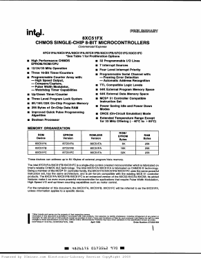 N87C51FC1 Datasheet PDF Intel