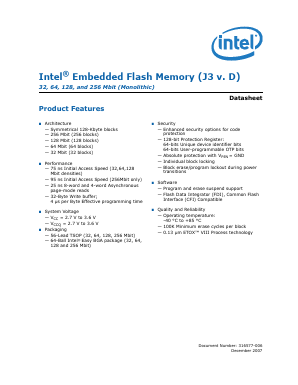RC28F128J3D-95 Datasheet PDF Intel